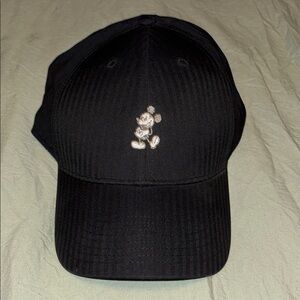 Black Cap with Mickey Mouse Embroidery